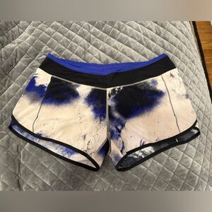 LuLulemon Women's Blue & White Athletic Shorts – Comfortable Performance Fit